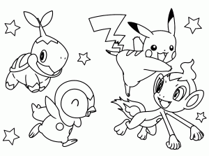Coloring page pokemon for children