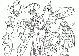 Coloring page pokemon for kids