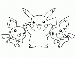 Coloring page pokemon to color for kids