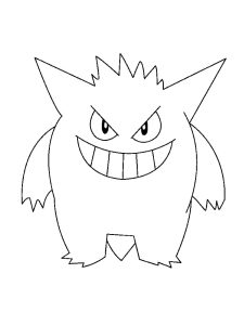 Gengar : Easy coloring page