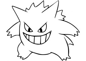 Gengar : Easy Coloring page