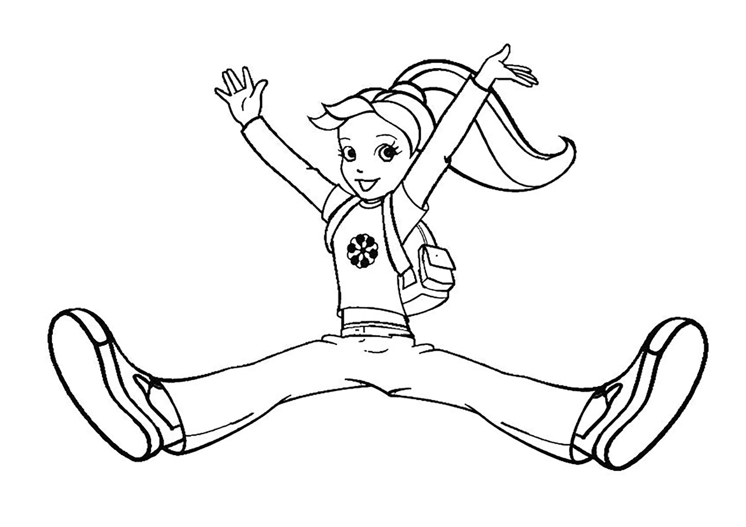 She's in great shape! (Printable Polly Pocket Coloring Page for Kids)