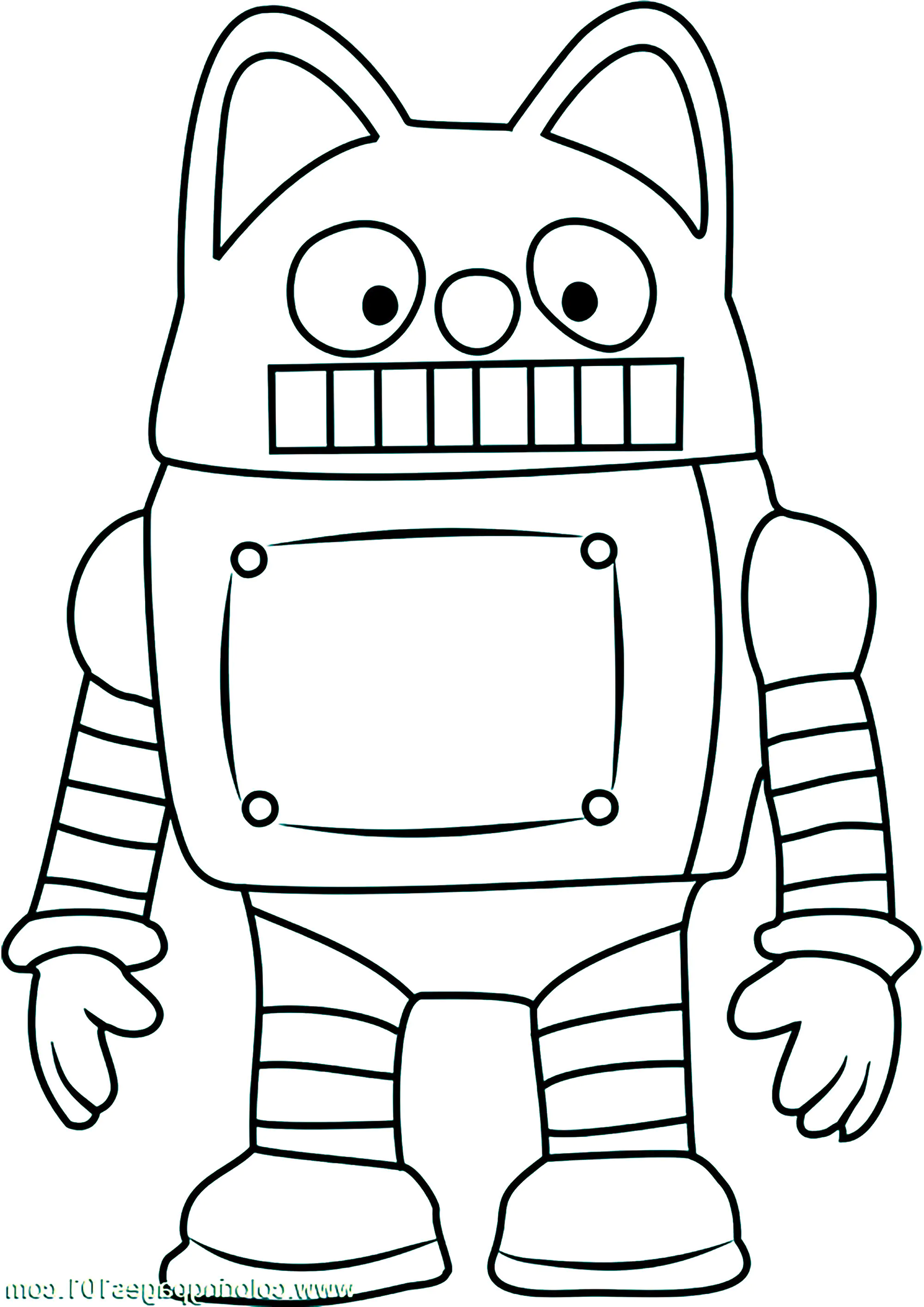 The robot cat (Printable Pororo Coloring Page for Kids)