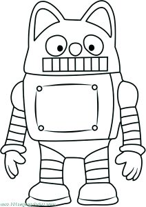The robot cat (Pororo Coloring Page)