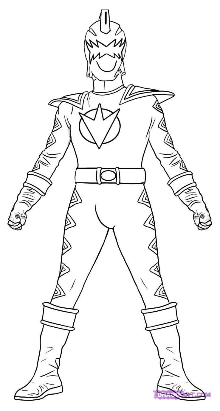 Color this beautiful Power Rangers coloring page with your favorite colors