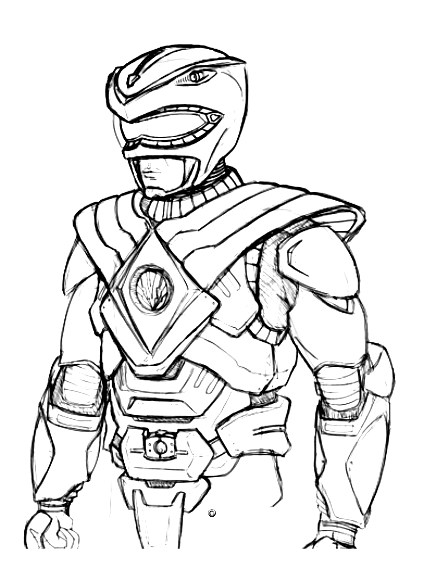 Power Rangers drawing to color, easy for kids