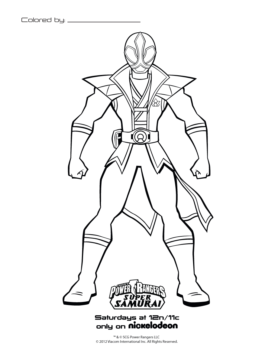 Power Rangers coloring pages to print