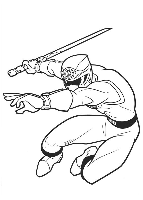 Simple Power Rangers coloring pages for kids