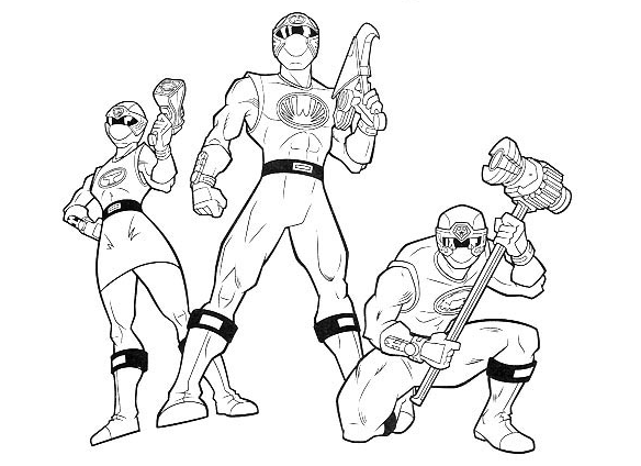 Fun Power Rangers coloring pages to print and color