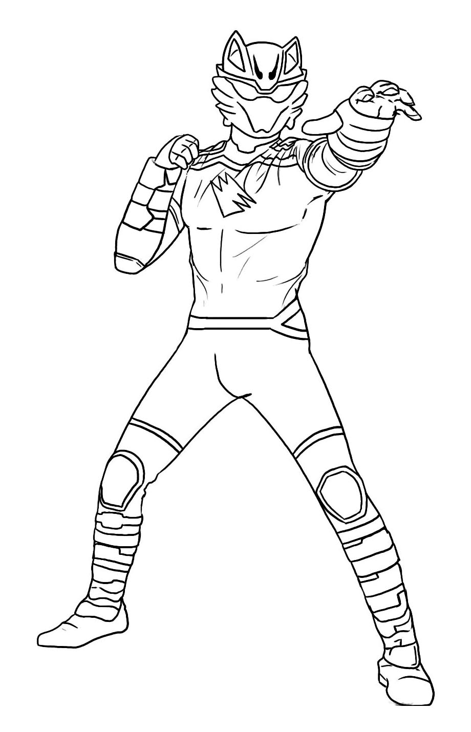 Super simple Power Rangers coloring pages