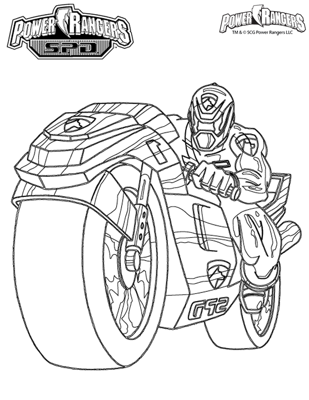 Simple Power Rangers coloring pages for kids