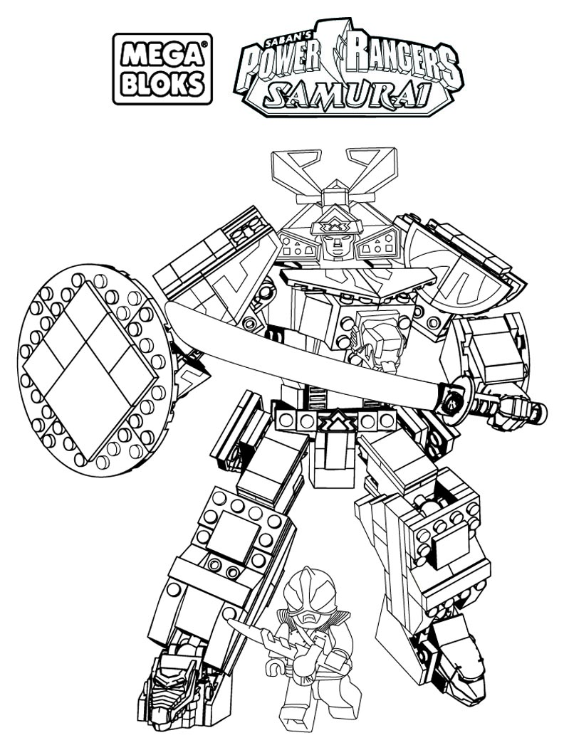 Super simple Power Rangers coloring pages