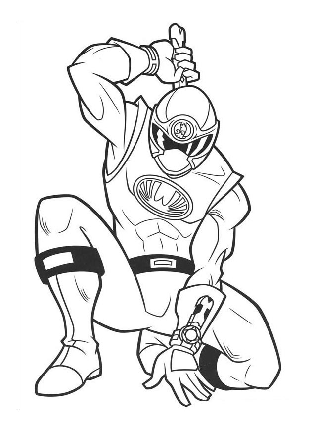 Power Rangers image to color, easy for kids