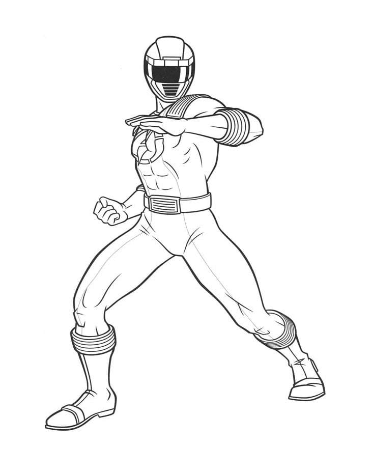 Simple Power Rangers coloring pages for kids