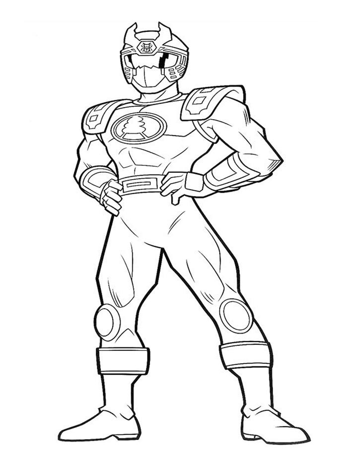 Super simple Power Rangers coloring pages