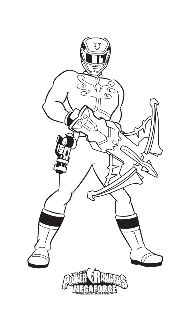 Simple Power Rangers coloring page to download for free