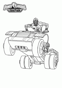 Coloring page power rangers for kids