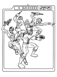 Power Rangers coloring page for kids