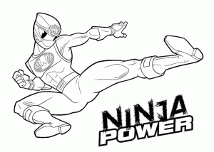 Coloring page power rangers for children