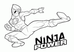 Free Power Rangers drawing to download and color