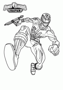 Coloring page power rangers to print for free