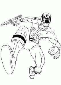 Coloring page power rangers free to color for children
