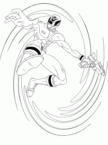 Coloring page power rangers to print for free