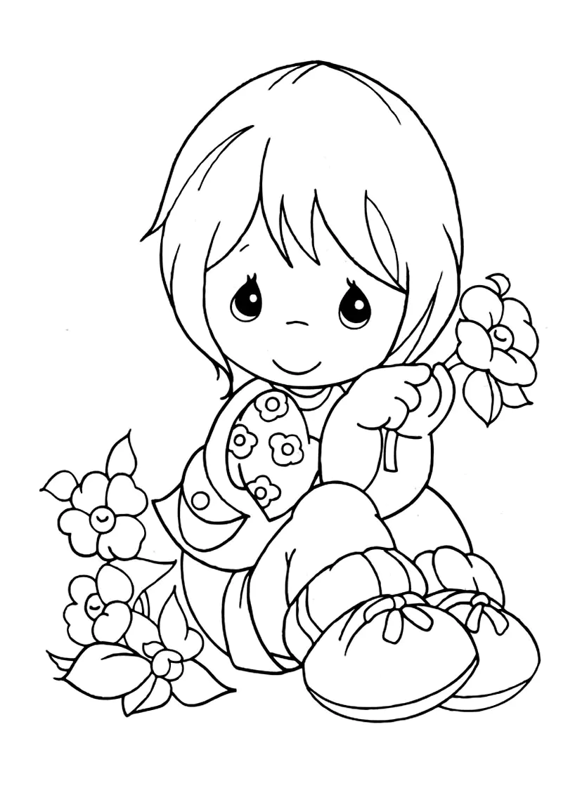 Free download of Precious Moments Coloring (Precious Time)