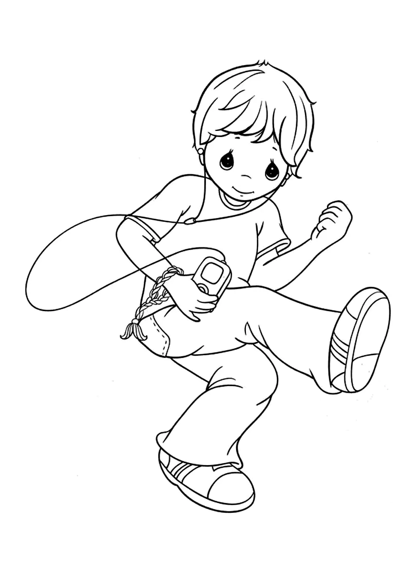 Precious Moments image to print and color (Precious Time)