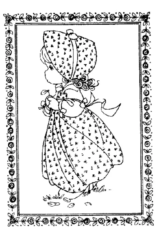 Free Precious Moments drawing to print and color (Precious Time)