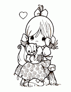 Precious Moments image to download and color (Precious Time Coloring Page)
