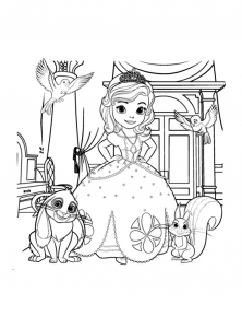 Coloring page princes sofia free to color for kids