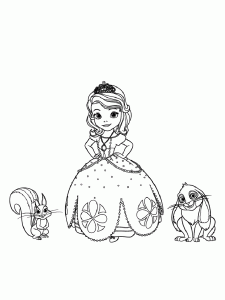 Coloring page princes sofia to color for children