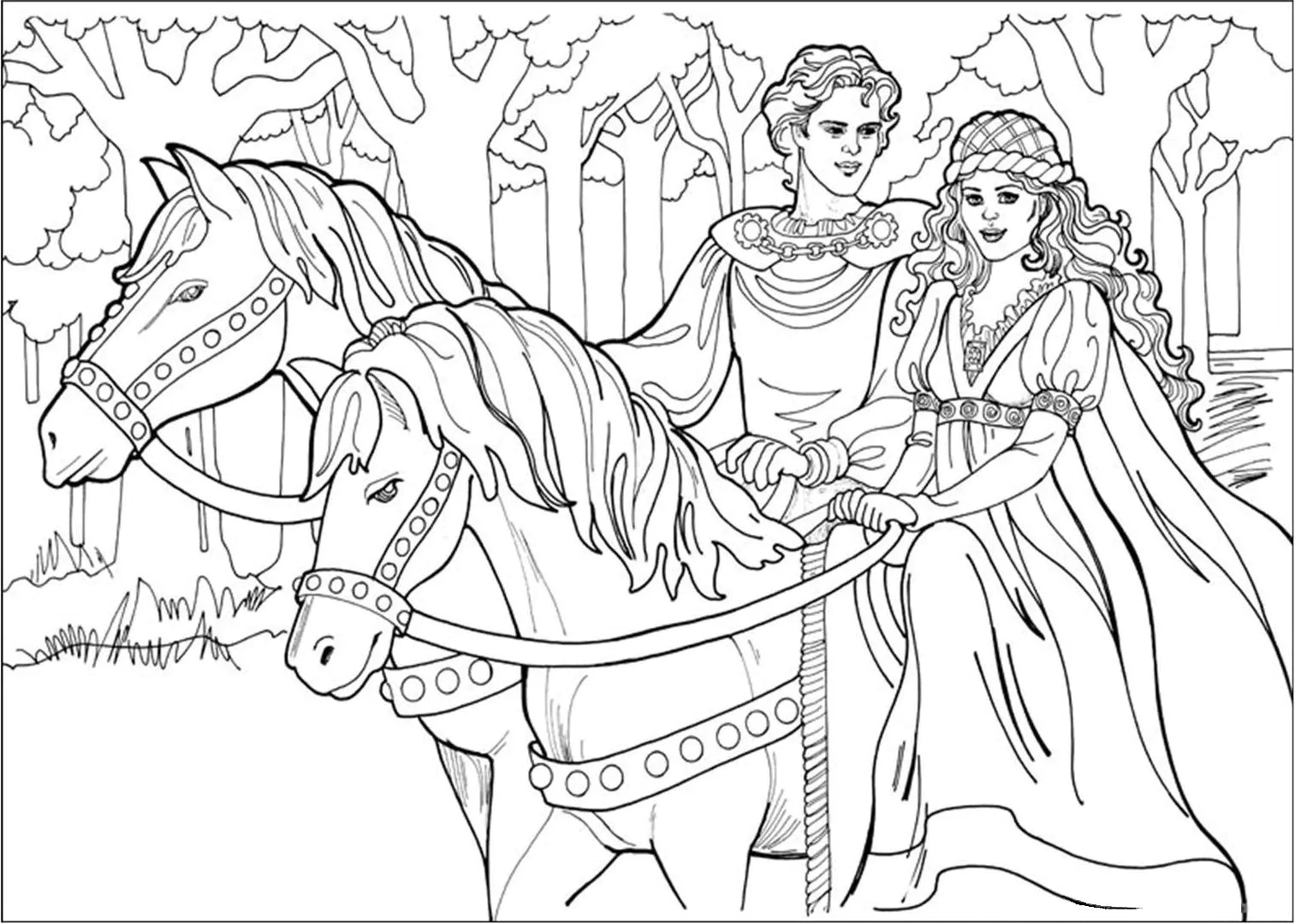 Princess coloring page for kids (Princess)