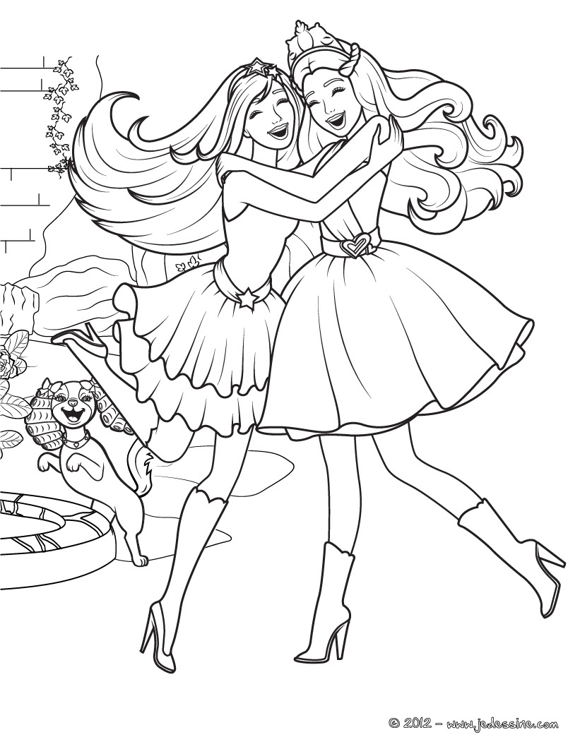 Free Princesses coloring page to download