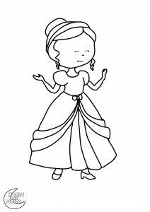 Free Princess drawing to print and color