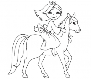 Princess image to print and color