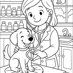 Printable Professions coloring sheets for Kids