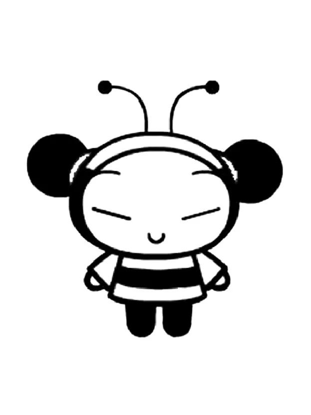Pucca coloring page to print for kids