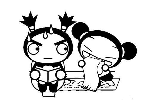 Two characters of Pucca