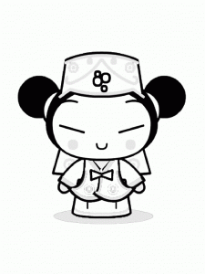 Coloring page pucca free to color for children