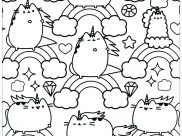 Pusheen Coloring Pages for Kids
