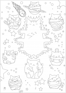 Coloring page pusheen to print for free