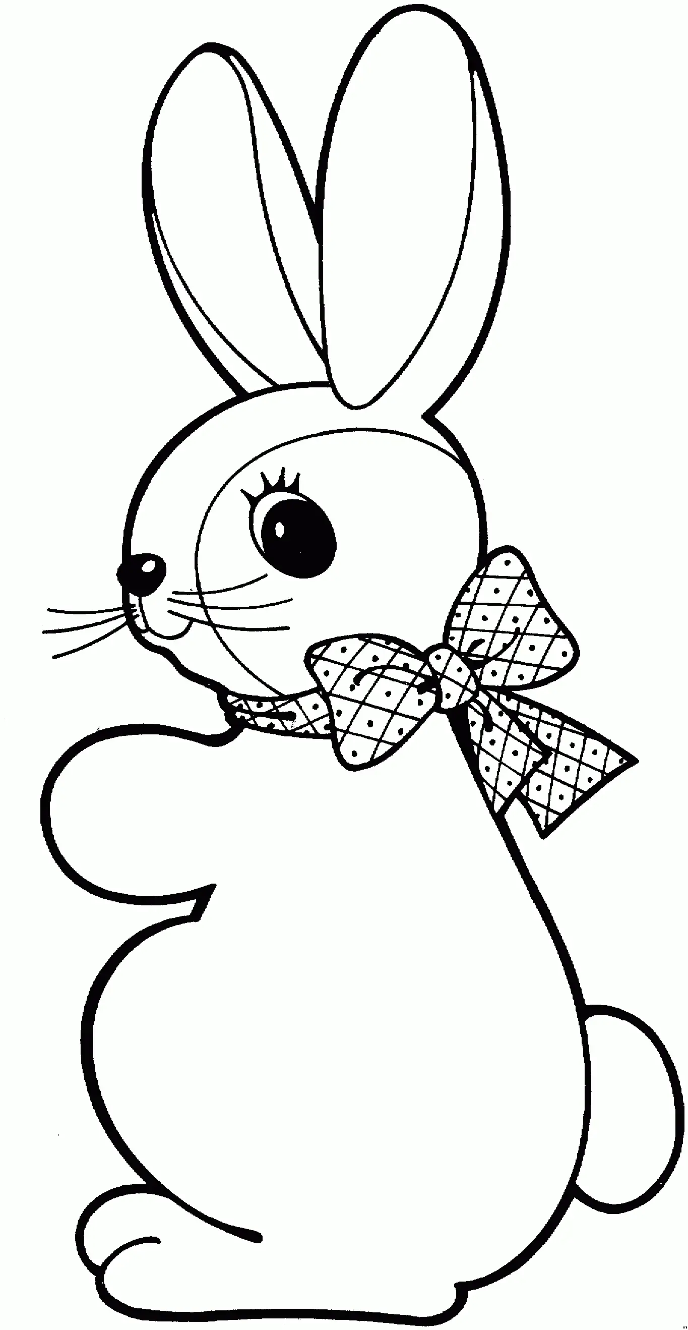 Cute rabbit (Printable Rabbit & Bunny Coloring Page for Kids)