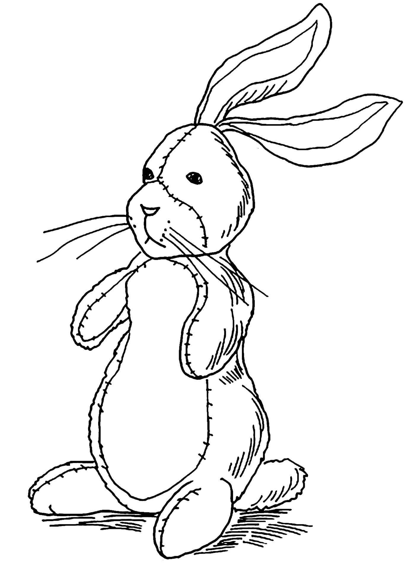 Download Rabbit to color for children - Rabbit Kids Coloring Pages