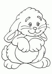 Rabbit coloring for kids