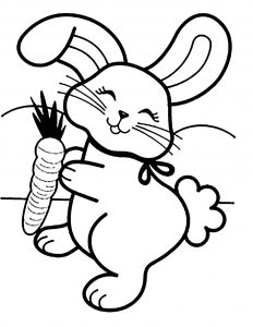 Coloring page rabbit to color for kids