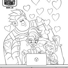 Printable Ralph Breaks the Internet coloring sheets for Kids