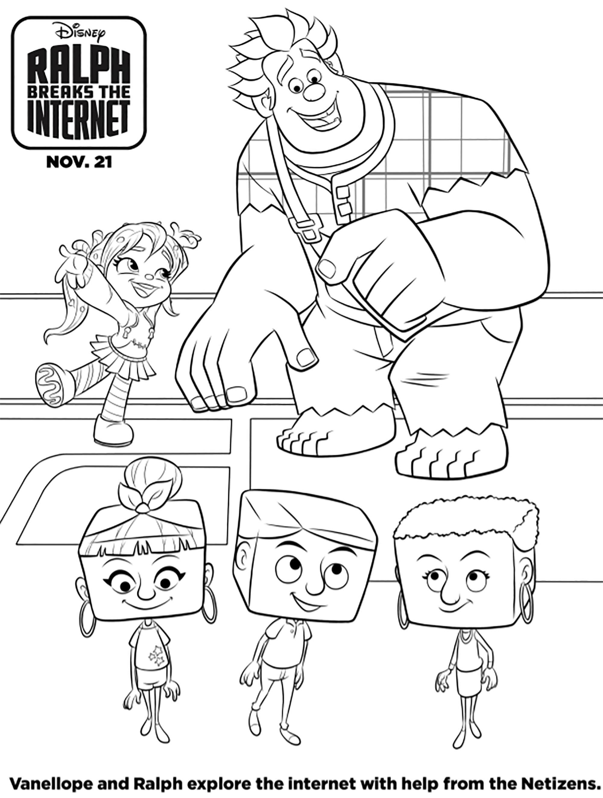 Funny Wreck it Ralph 2.0 coloring page