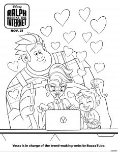 Printable Ralph Breaks the Internet coloring sheets for Kids